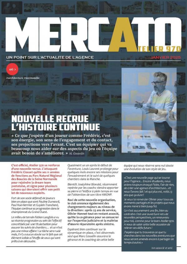 MERCATO 2025 pour Atelier 970... nouvelle recrue, l'histoire continue !